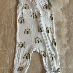 Kyte Baby Matcha Rainbow Sleeveless Zip Romper 18-24